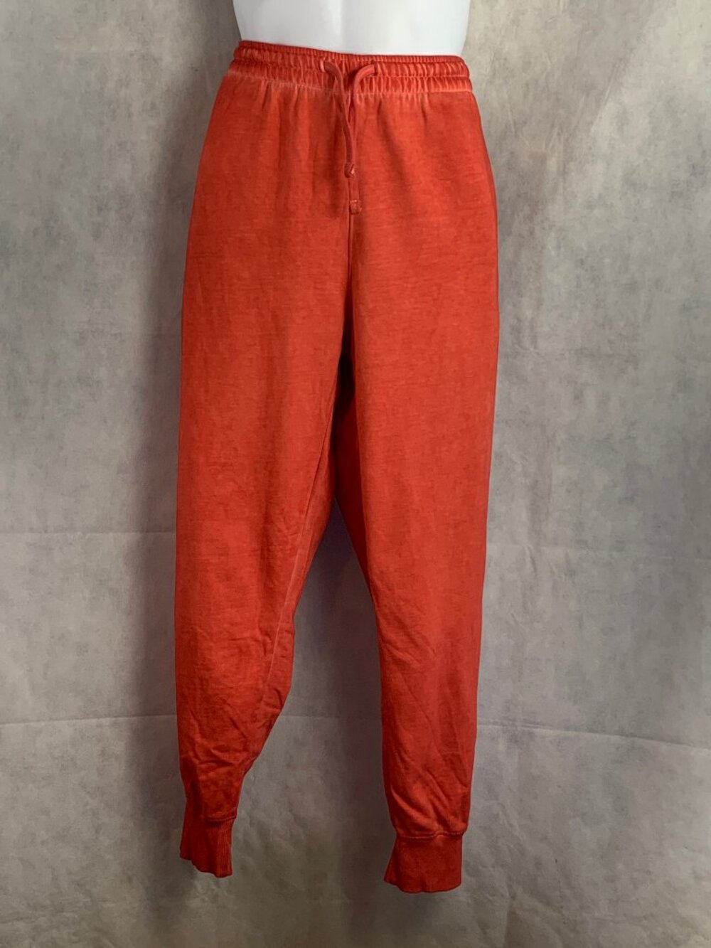 Sun + Stone Men's Garment Washed Fleece Joggers Pants, Crimson Clay, XXL